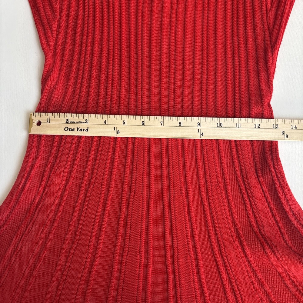 Torrid Red Ribbed Short Sleeve Sweater Skater Dress NWT Size 00‎ 10724865 - Picture 11 of 12